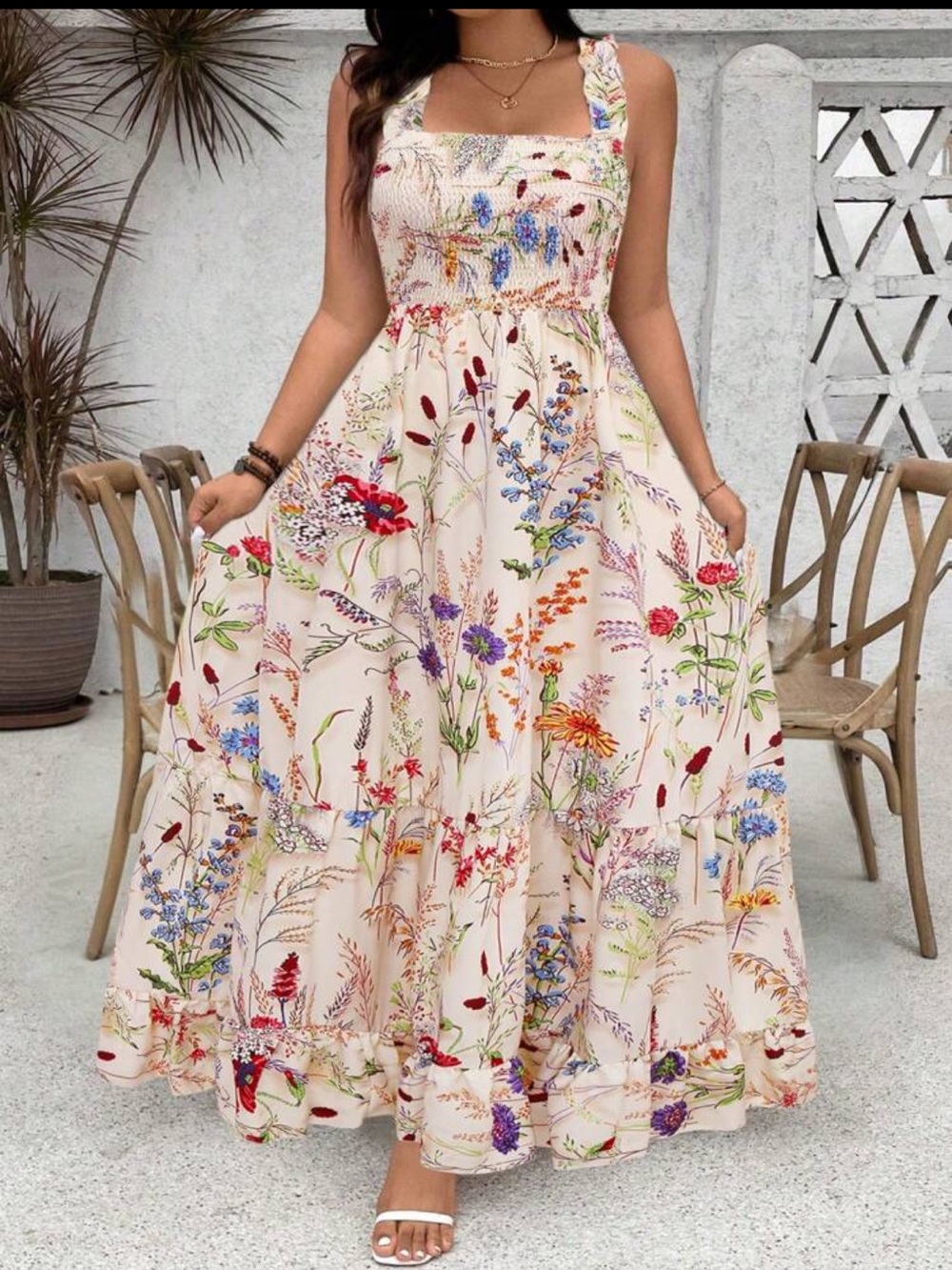 SHEIN - Elenzga women’s plus size floral maxi dress